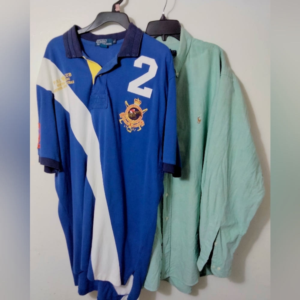 Polo Ralph Lauren Equestrian polo shirt XL & Ralph Lauren shirt 17.5x36